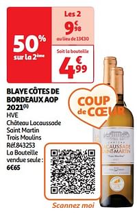 Blaye côtes de bordeaux aop 2021-Witte wijnen