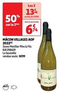 Mâcon villages aop 2022 jicera marillier père + fils-Witte wijnen