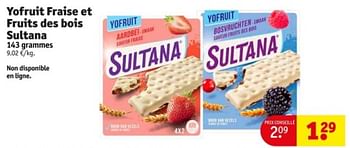 Promotions Yofruit fraise et fruits des bois sultana - Sultana - Valide de 09/04/2024 à 21/04/2024 chez Kruidvat