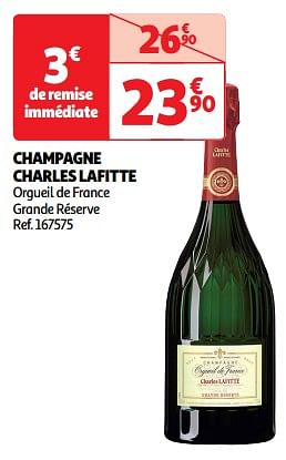 Promoties Champagne charles lafitte orgueil de france grande réserve - Champagne - Geldig van 09/04/2024 tot 21/04/2024 bij Auchan