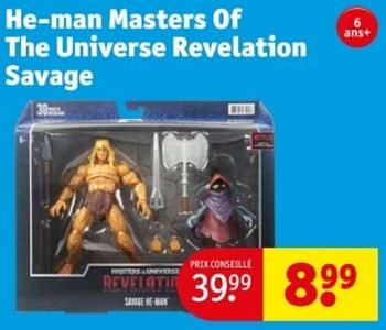 Promoties He-man masters of the universe revelation savage - Huismerk - Kruidvat - Geldig van 09/04/2024 tot 21/04/2024 bij Kruidvat