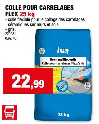 Promoties Colle pour carrelages flex - Knauf - Geldig van 10/04/2024 tot 21/04/2024 bij Hubo