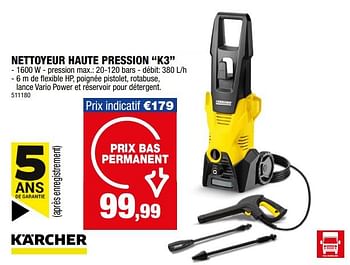 Promoties Kärcher nettoyeur haute pression k3 - Kärcher - Geldig van 10/04/2024 tot 21/04/2024 bij Hubo