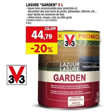 Promotions Lasure garden - V33 - Valide de 10/04/2024 à 21/04/2024 chez Hubo