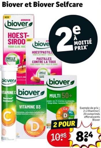 Promoties Vitamine c 20 comprimés effervescents biover - Biover - Geldig van 09/04/2024 tot 21/04/2024 bij Kruidvat