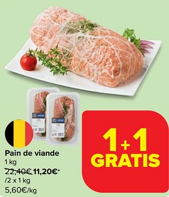 Promoties Pain de viande - Huismerk - Carrefour  - Geldig van 10/04/2024 tot 22/04/2024 bij Carrefour