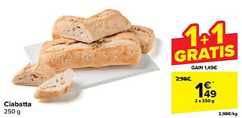 Promoties Ciabatta - Huismerk - Carrefour  - Geldig van 10/04/2024 tot 22/04/2024 bij Carrefour