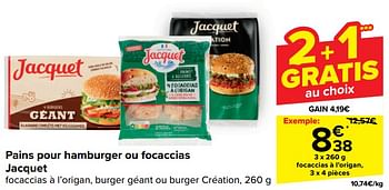 Promoties Focaccias à l’origan - Jacquet - Geldig van 10/04/2024 tot 22/04/2024 bij Carrefour