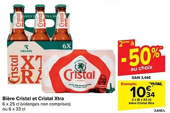 Promoties Bière cristal xtra - Cristal - Geldig van 10/04/2024 tot 22/04/2024 bij Carrefour