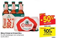Promotions Bière cristal xtra - Cristal - Valide de 10/04/2024 à 22/04/2024 chez Carrefour