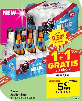 Promoties Bière jupiler blue - Jupiler - Geldig van 10/04/2024 tot 22/04/2024 bij Carrefour