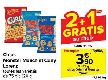 Promoties Chips original monster munch - lorenz - Geldig van 10/04/2024 tot 22/04/2024 bij Carrefour