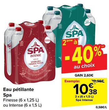 Promoties Spa intense - Spa - Geldig van 10/04/2024 tot 22/04/2024 bij Carrefour