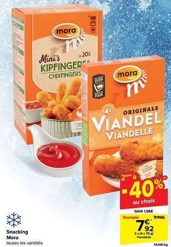 Promoties Snacking mora - Mora - Geldig van 10/04/2024 tot 22/04/2024 bij Carrefour
