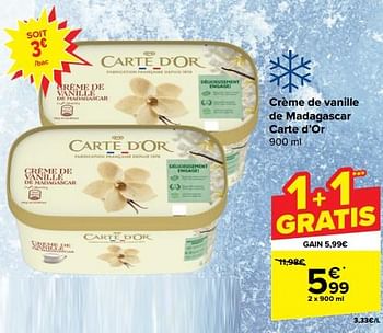 Promotions Crème de vanille de madagascar carte d’or - Ola - Valide de 10/04/2024 à 22/04/2024 chez Carrefour