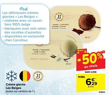 Promoties Crème glacée les belges - De Belgen - Geldig van 10/04/2024 tot 22/04/2024 bij Carrefour