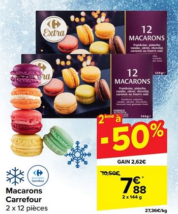 Promoties Macarons carrefour - Huismerk - Carrefour  - Geldig van 10/04/2024 tot 22/04/2024 bij Carrefour