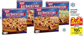 Promoties Pizza big americans bbq chicken - Dr. Oetker - Geldig van 10/04/2024 tot 22/04/2024 bij Carrefour