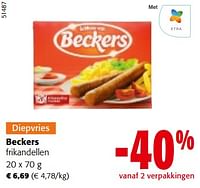 Promoties Beckers frikandellen - Beckers - Geldig van 10/04/2024 tot 23/04/2024 bij Colruyt