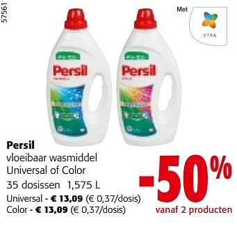 Promotions Persil vloeibaar wasmiddel universal of color - Persil - Valide de 10/04/2024 à 23/04/2024 chez Colruyt