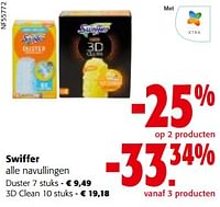 Promoties Swiffer alle navullingen - Swiffer - Geldig van 10/04/2024 tot 23/04/2024 bij Colruyt