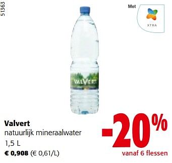 Promoties Valvert natuurlijk mineraalwater - Valvert - Geldig van 10/04/2024 tot 23/04/2024 bij Colruyt
