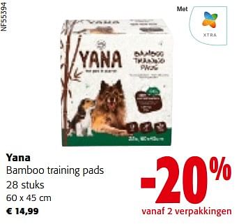 Promoties Yana bamboo training pads - Yana - Geldig van 10/04/2024 tot 23/04/2024 bij Colruyt