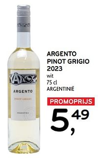 Argento pinot grigio 2023 wit-Witte wijnen