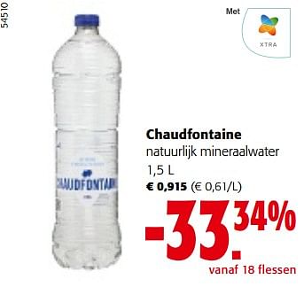 Promotions Chaudfontaine natuurlijk mineraalwater - Chaudfontaine - Valide de 10/04/2024 à 23/04/2024 chez Colruyt