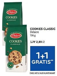 Cookies classic delacre 1+1 gratis-Delacre