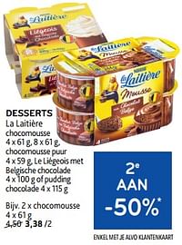 Desserts la laitière chocomousse 2e aan -50%-Nestlé