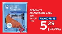 Promoties Gerookte atlantische zalm boni - Boni - Geldig van 10/04/2024 tot 23/04/2024 bij Alvo