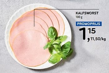 Promotions Kalfsworst - Produit maison - Alvo - Valide de 17/04/2024 à 23/04/2024 chez Alvo