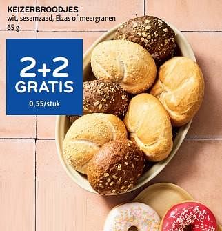 Promotions Keizerbroodjes 2+2 gratis - Produit maison - Alvo - Valide de 10/04/2024 à 23/04/2024 chez Alvo