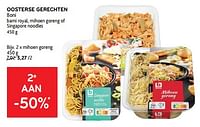Promoties Oosterse gerechten boni 2e aan -50% - Boni - Geldig van 10/04/2024 tot 23/04/2024 bij Alvo