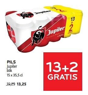 Promoties Pils jupiler 13+2 gratis - Jupiler - Geldig van 10/04/2024 tot 23/04/2024 bij Alvo