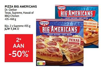 Promotions Pizza big americans dr. oetker 2e aan -50% - Dr. Oetker - Valide de 10/04/2024 à 23/04/2024 chez Alvo