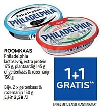 Roomkaas philadelphia 1+1 gratis-Philadelphia