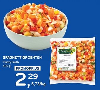 Promoties Spaghettigroenten planty fresh - Huismerk - Alvo - Geldig van 17/04/2024 tot 23/04/2024 bij Alvo