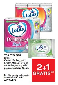 Toiletpapier lotus 2+1 gratis-Lotus Nalys