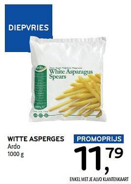Promoties Witte asperges ardo - Ardo - Geldig van 10/04/2024 tot 23/04/2024 bij Alvo