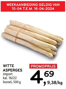 Promoties Witte asperges import - Huismerk - Alvo - Geldig van 10/04/2024 tot 23/04/2024 bij Alvo