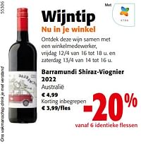 Barramundi shiraz-viognier 2022-Rode wijnen
