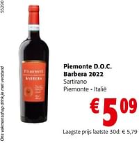 Piemonte d.o.c. barbera 2022-Rode wijnen