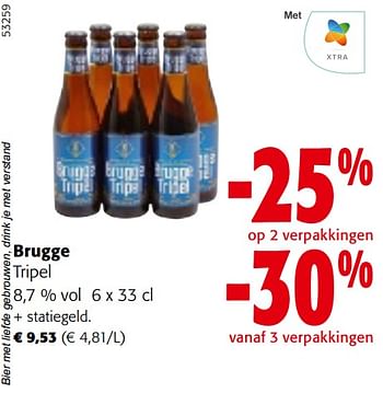 Promotions Brugge tripel - Brugge - Valide de 10/04/2024 à 23/04/2024 chez Colruyt