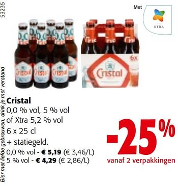 Promotions Cristal - Cristal - Valide de 10/04/2024 à 23/04/2024 chez Colruyt