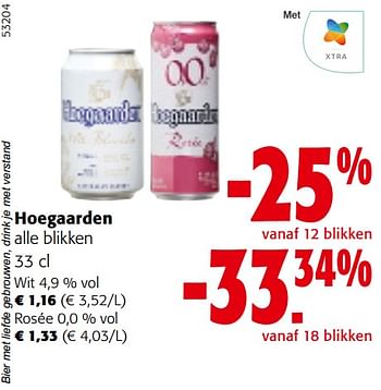 Promoties Hoegaarden alle blikken - Hoegaarden - Geldig van 10/04/2024 tot 23/04/2024 bij Colruyt