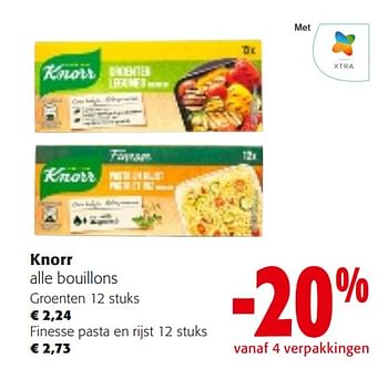Promotions Knorr alle bouillons - Knorr - Valide de 10/04/2024 à 23/04/2024 chez Colruyt
