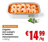 Linguine met scampi’s in tomatenmascarponesaus-Huismerk - Colruyt