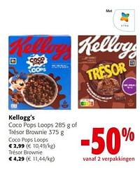 Kellogg’s coco pops loops 285 g of trésor brownie-Kellogg
